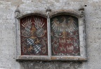 Wandbild des Wappen des Herzogs in Burghausen 